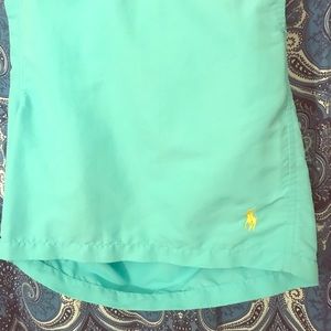 Turquoise Ralph Lauren Swim Trunks